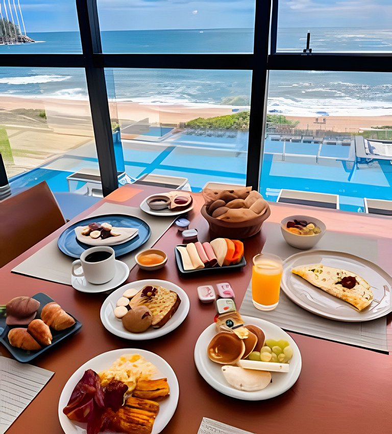 Exclusividade Frente Mar com Hidro e Café da Manhã