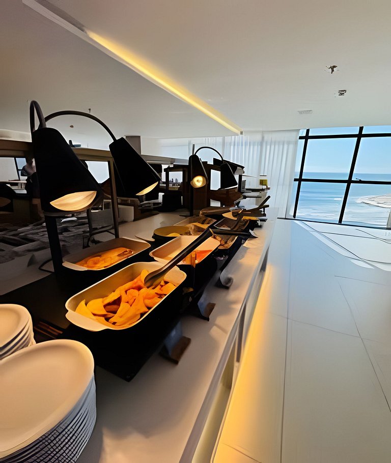 Exclusividade Frente Mar com Hidro e Café da Manhã